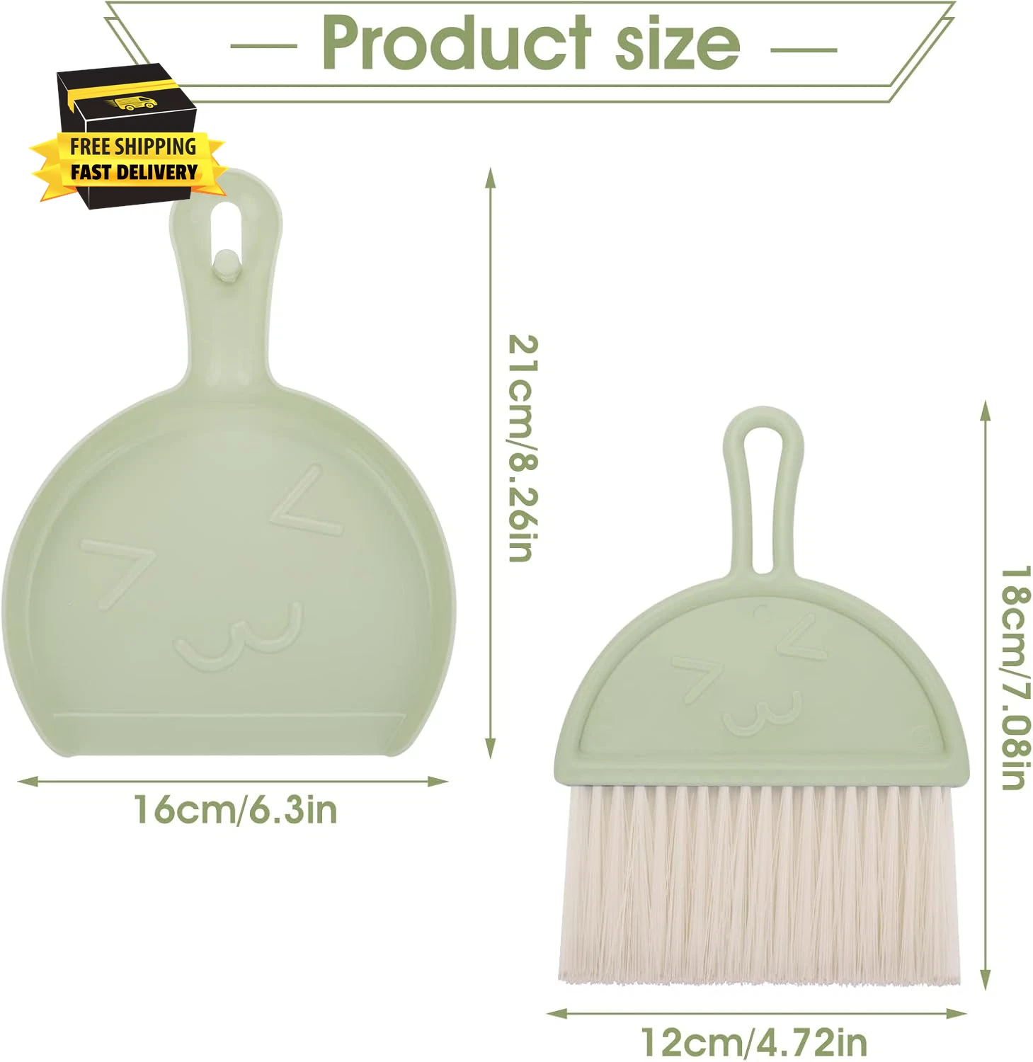 Small Dustpan and Brush Set, Mini Dust Pan with Broom Set Hand Dustpan Portable