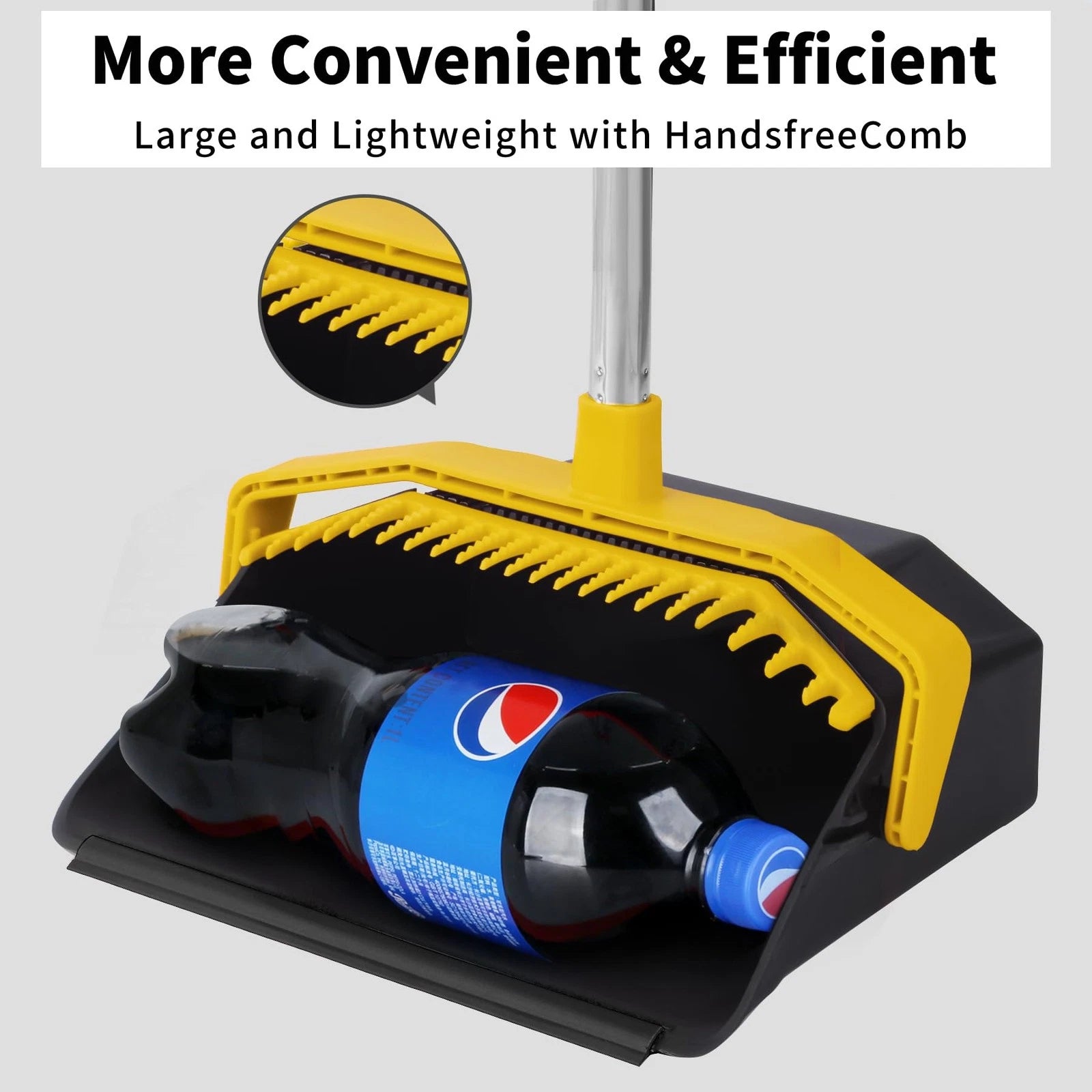 Broom with Dustpan Combo Set, Brooms and Dustpans Sets with 51'' Long Handle,...