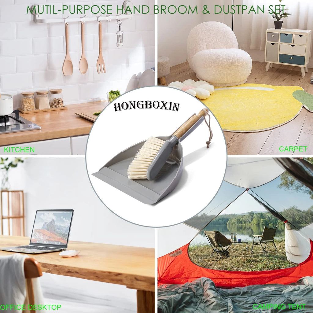 Small Dustpan and Brush Set - Mini Broom with Handheld and Combo for Home Pet