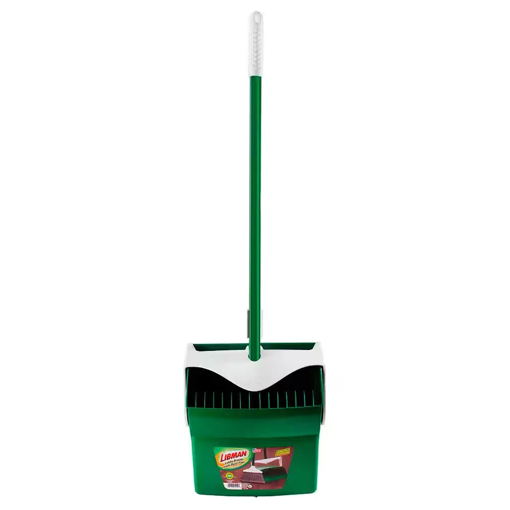 Upright Lobby Broom Dust-pan Cleaning Set Commercial Open lid Floor Carpet Sweep