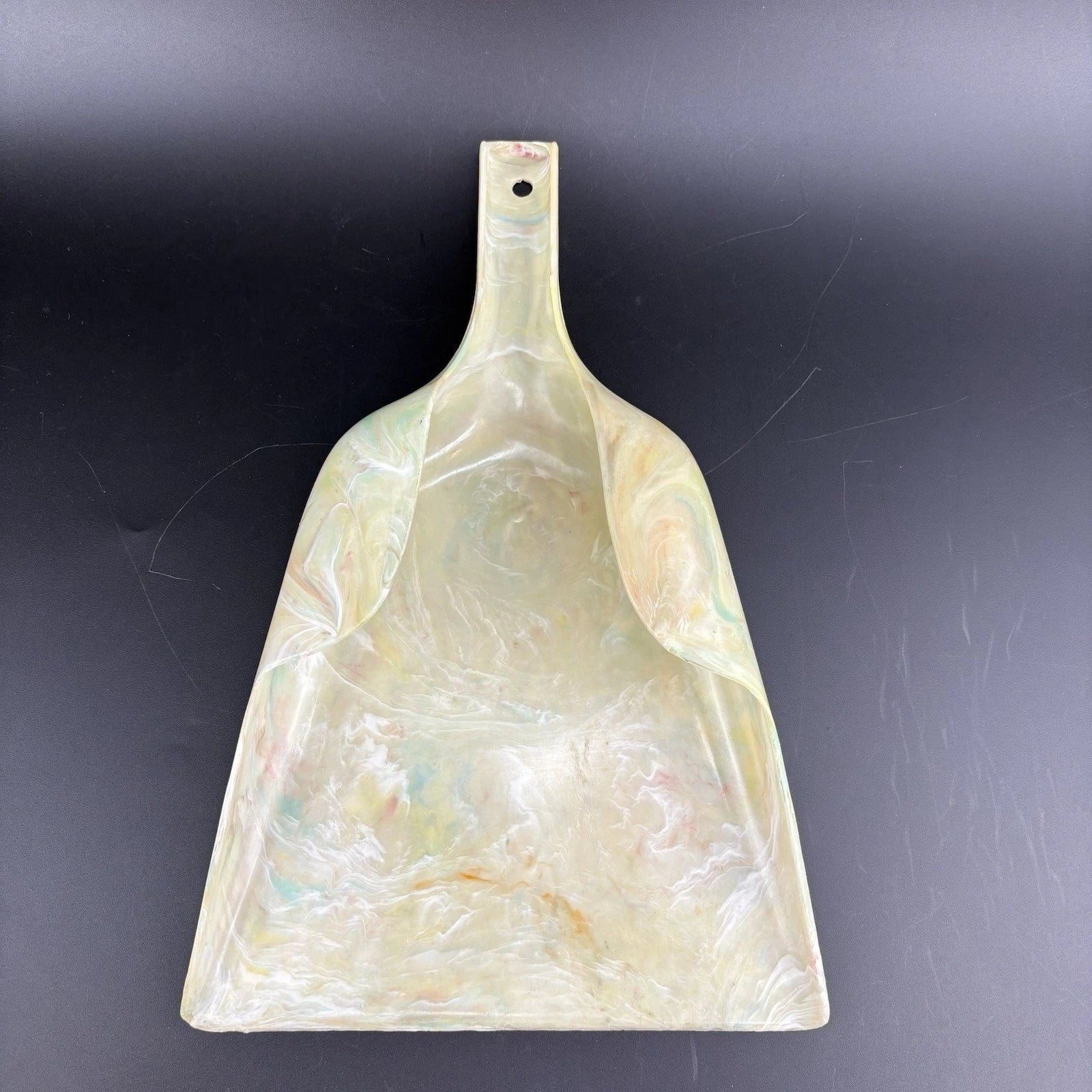 RARE Vintage The Witch Dust Pan Pretty Swirl Plastic Retro Kitchen Broom Dustpan