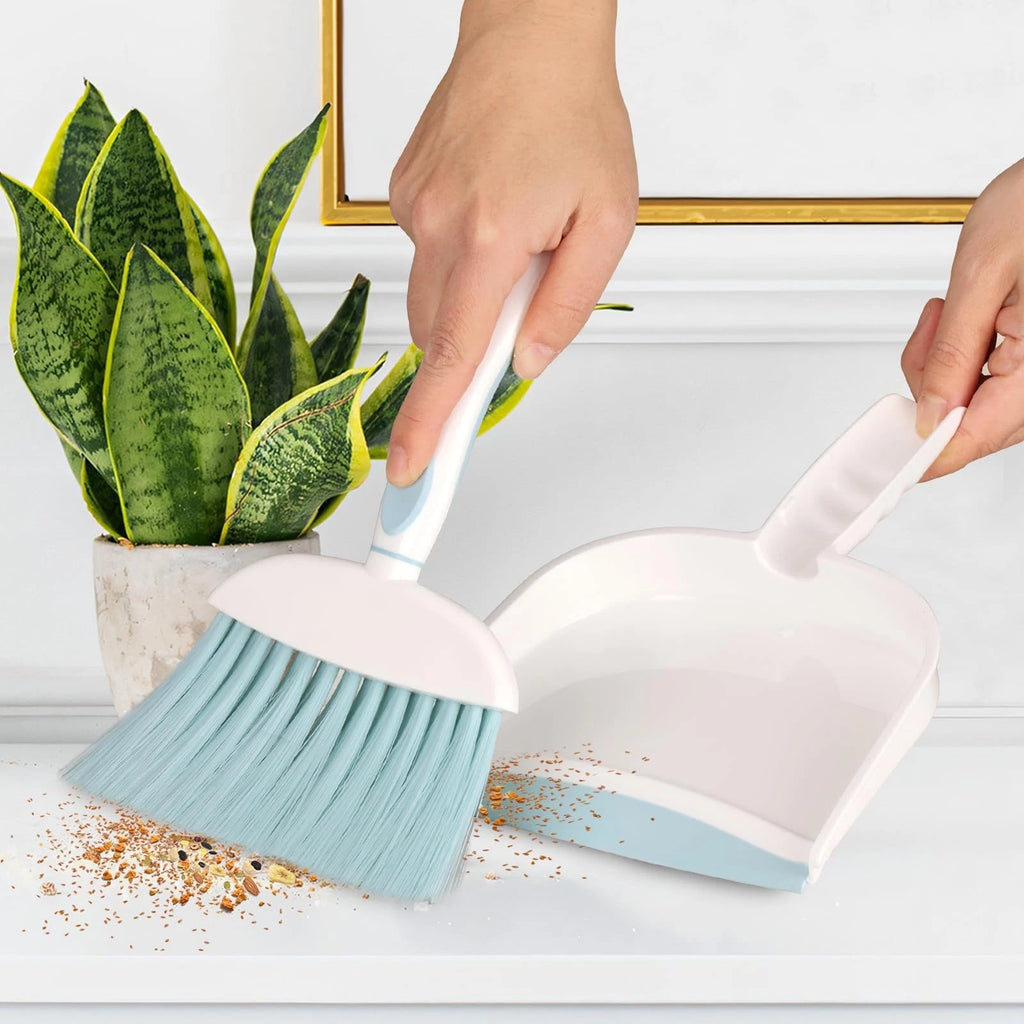 Dustpan and Broom Set/Small Mini Handheld with Cleaning Brush Combo for Home