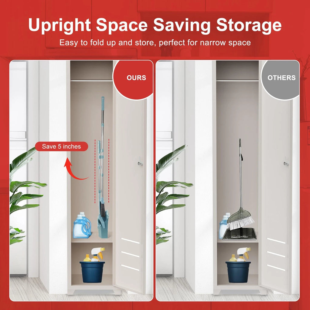 Upgrade Broom and Dustpan Set, Broom with Dustpan Combo Sets, Large Brooms an...