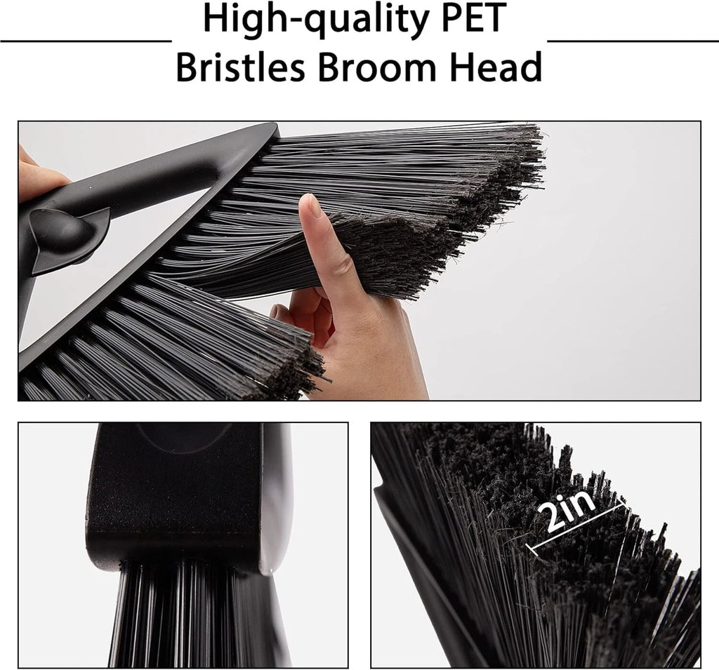 Commercial Angle Broom and Dustpan Combo, with Long Handle, Lobby Dust Pan Sw...