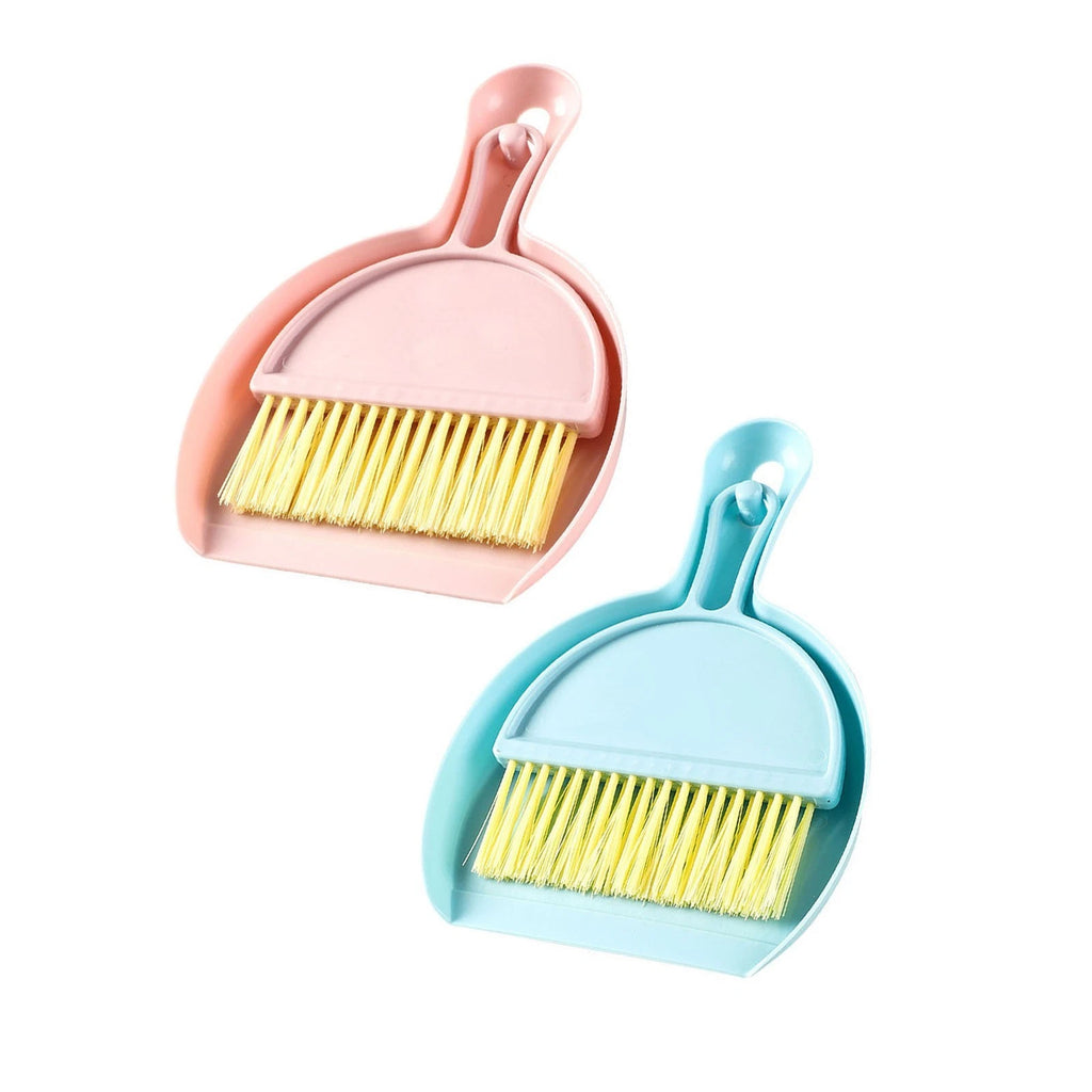 Mini Dustpan Brush Set Compact Multifunctional Table Cleaner Small Broom Dust