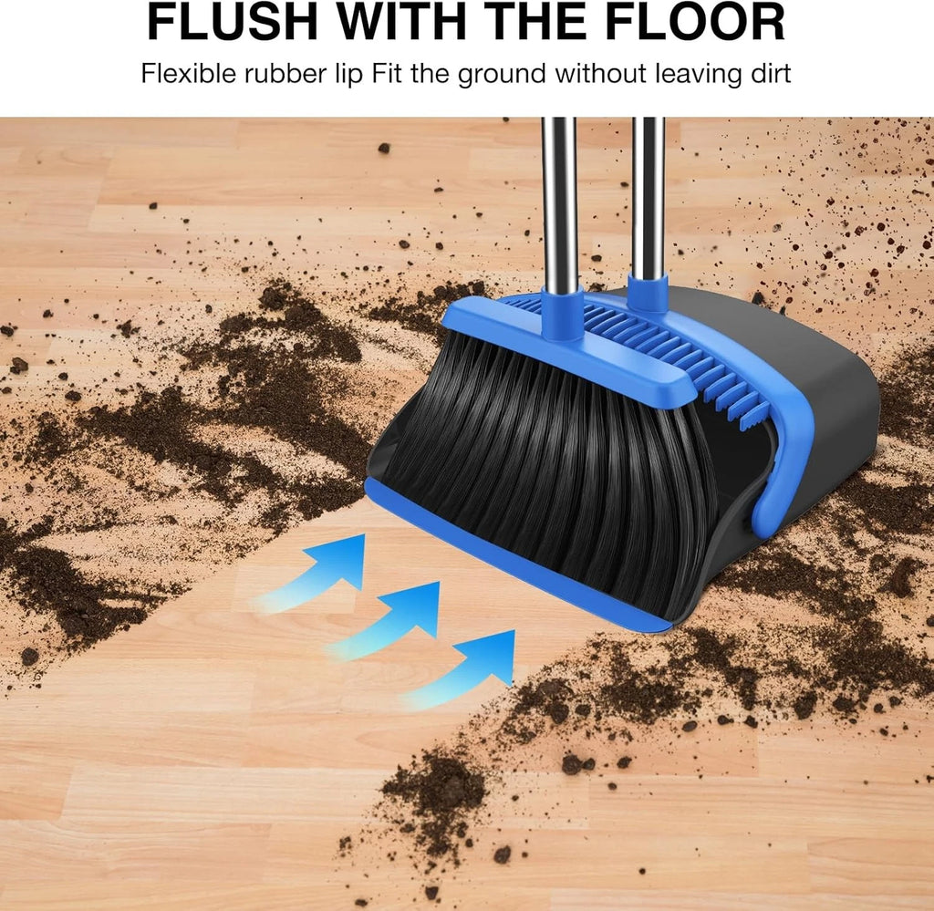 Broom dustpan set, adjustable handle broom dustpan combination