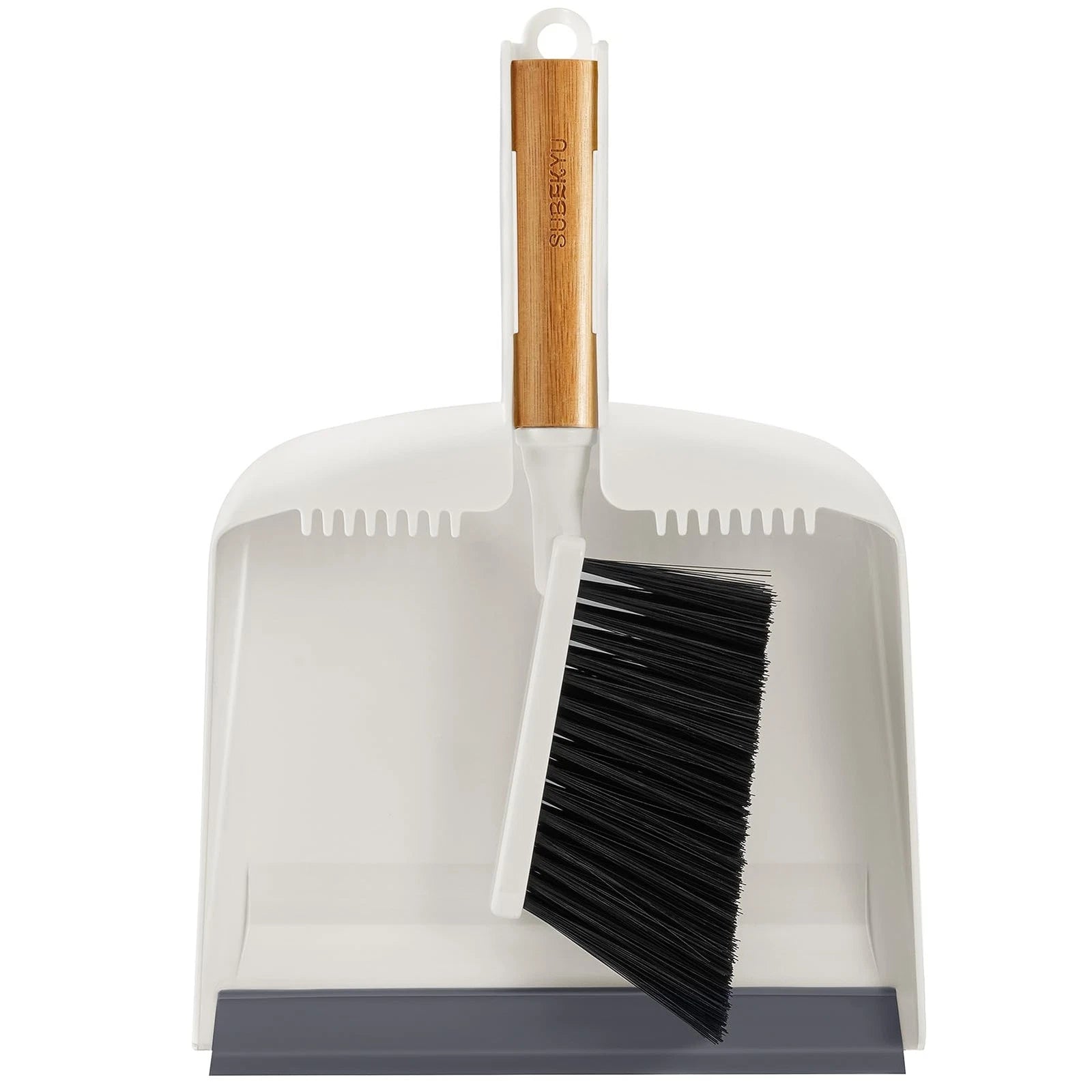 Dustpan and Brush Set with Bamboo Handle, Hand Mini Broom and Dustpan Set, Small