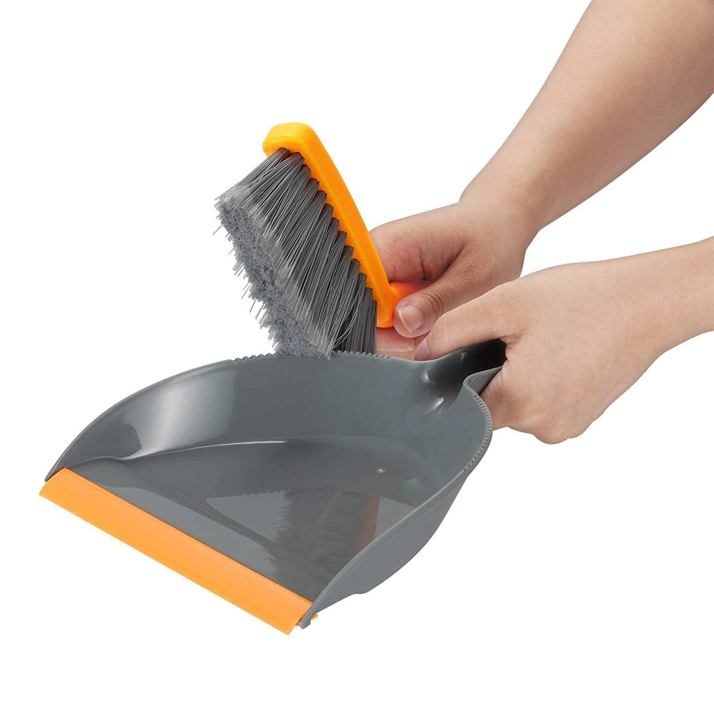 Mini Broom and Dustpan Set - Small and for Home Camping Whisk Brooms Small(Gray