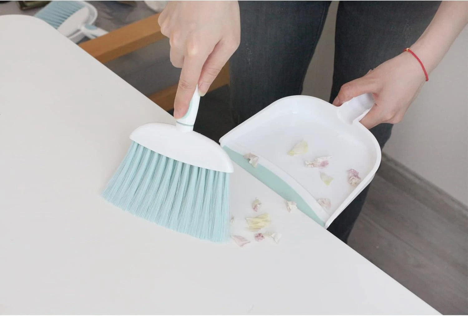 Mini Broom and Dustpan Set-Mini Whisk Set for Desk, Housekeeping, Office, Kitche