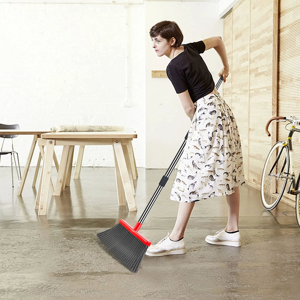 Broom and Dustpan Set for Home, Stand up Broom and Dustpan Combo for Office, Ind