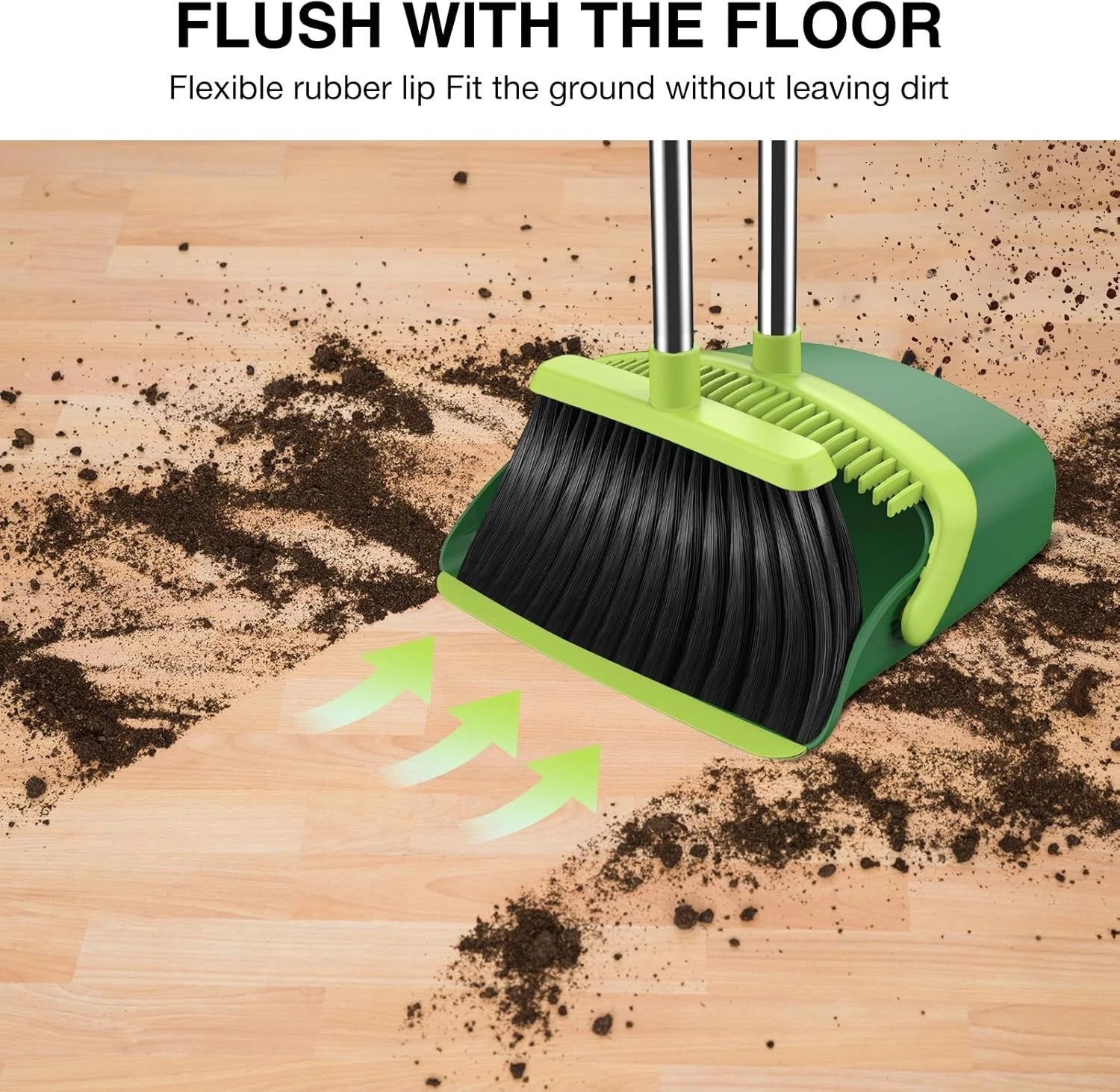 Broom dustpan set, adjustable handle broom dustpan combination