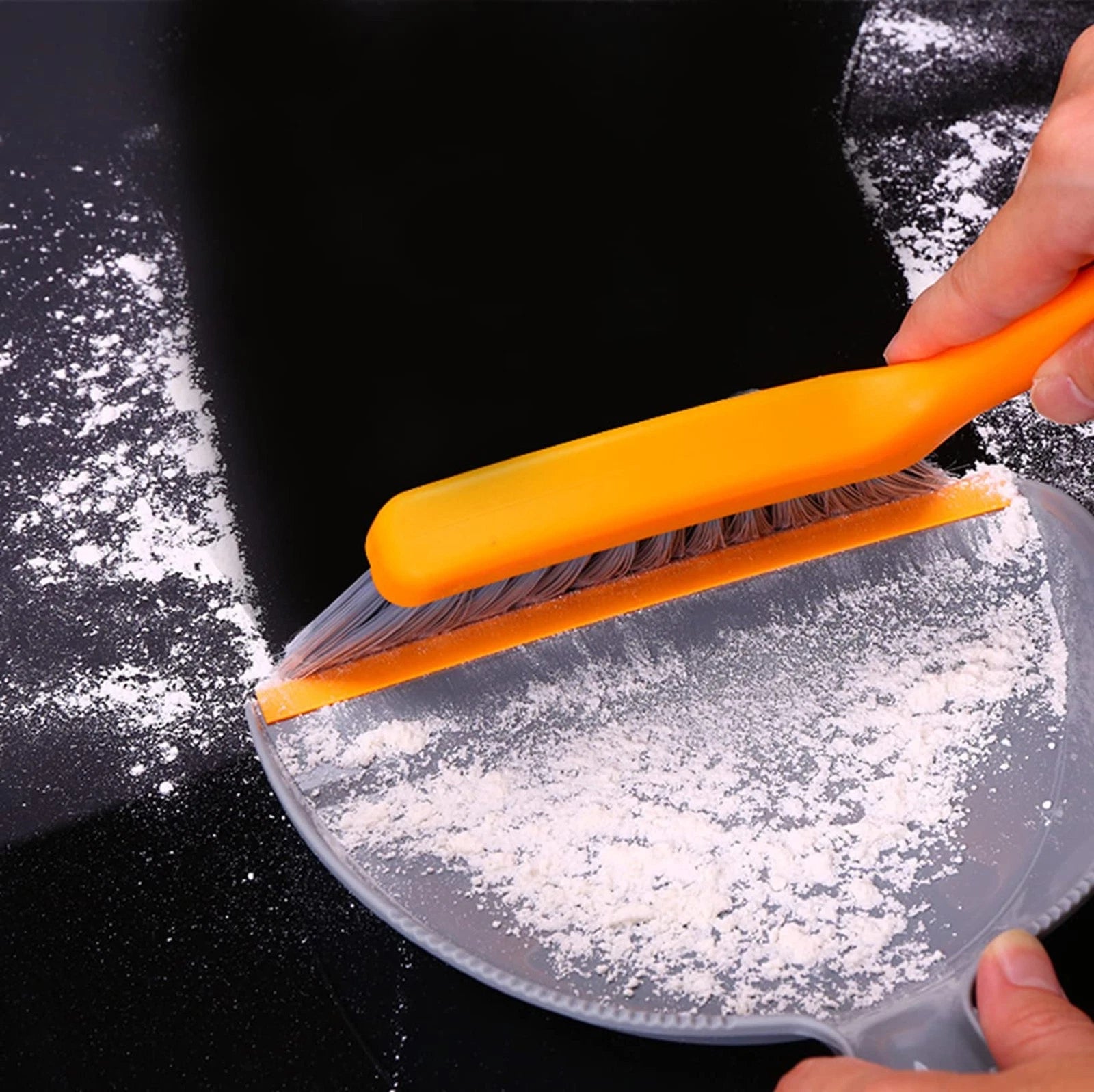 Mini Broom and Dustpan Set - Small and for Home Camping Whisk Brooms Small(Gray