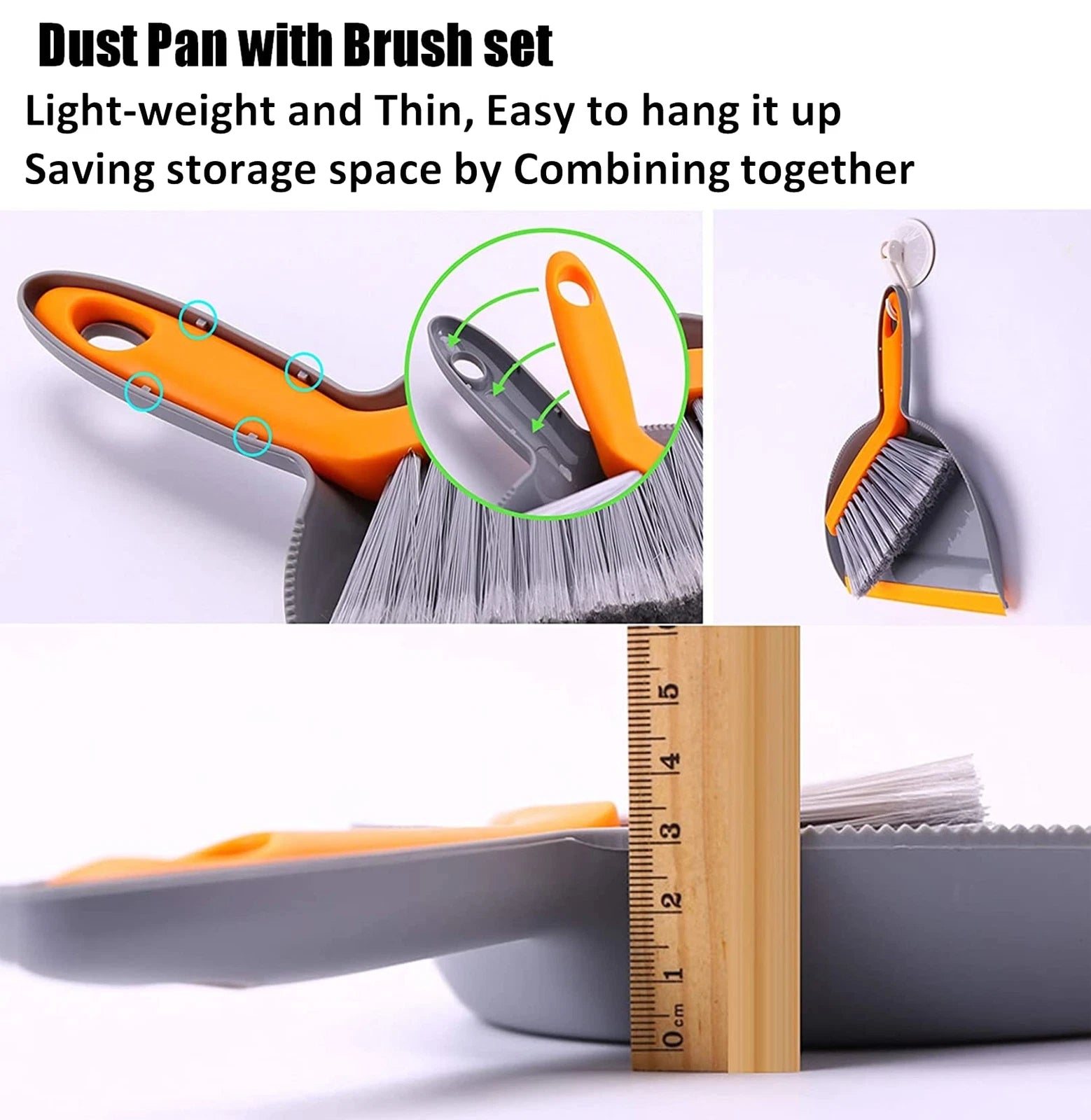 Mini Broom and Dustpan Set - Small Broom and Dustpan Set for Home Camping Bro...