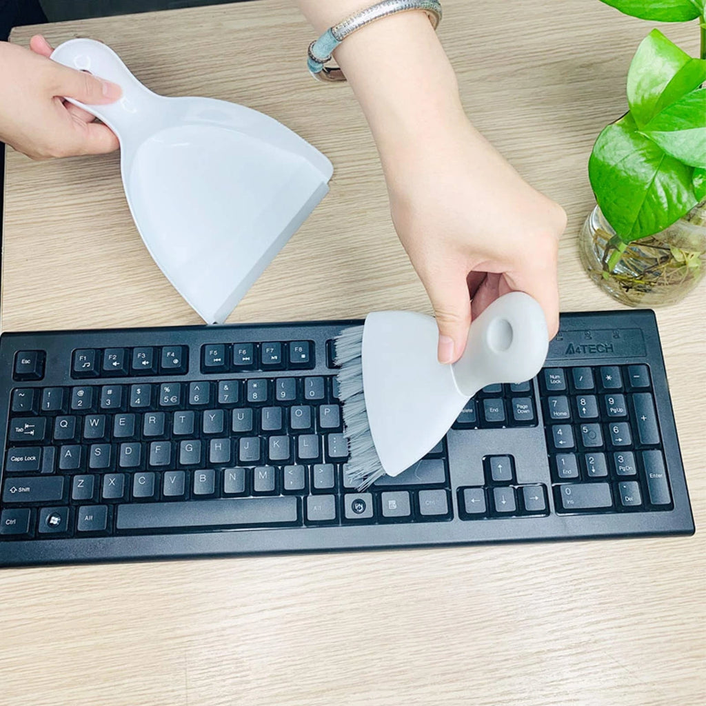 Mini Dustpan and Brush Set Small Hand Broom and Dust Pan for Desk Table Kitchen