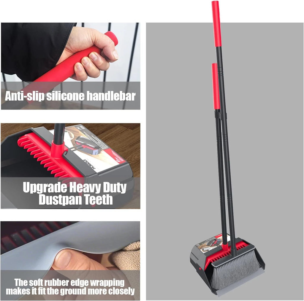 Dustpan with long handle, broom with dustpan, dustpan broom set