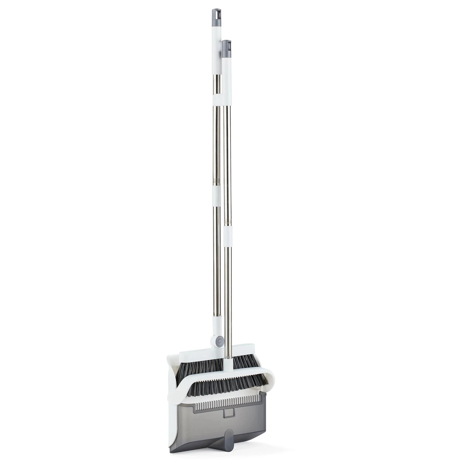 Foldable Standing Broom and Dustpan Compact Set