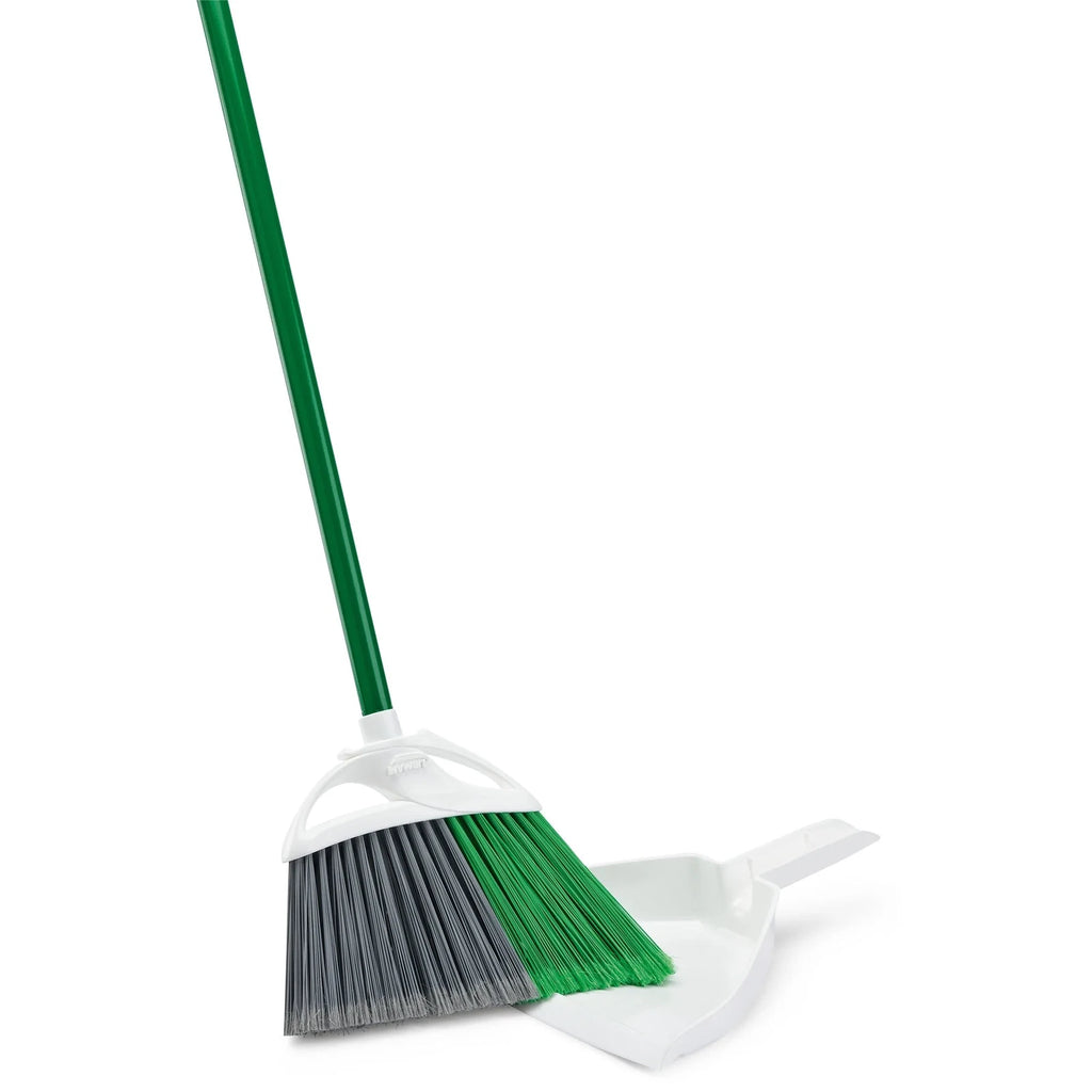 BROOM & DUSTPAN SET Angled Broom Kitchens General Household Green / White