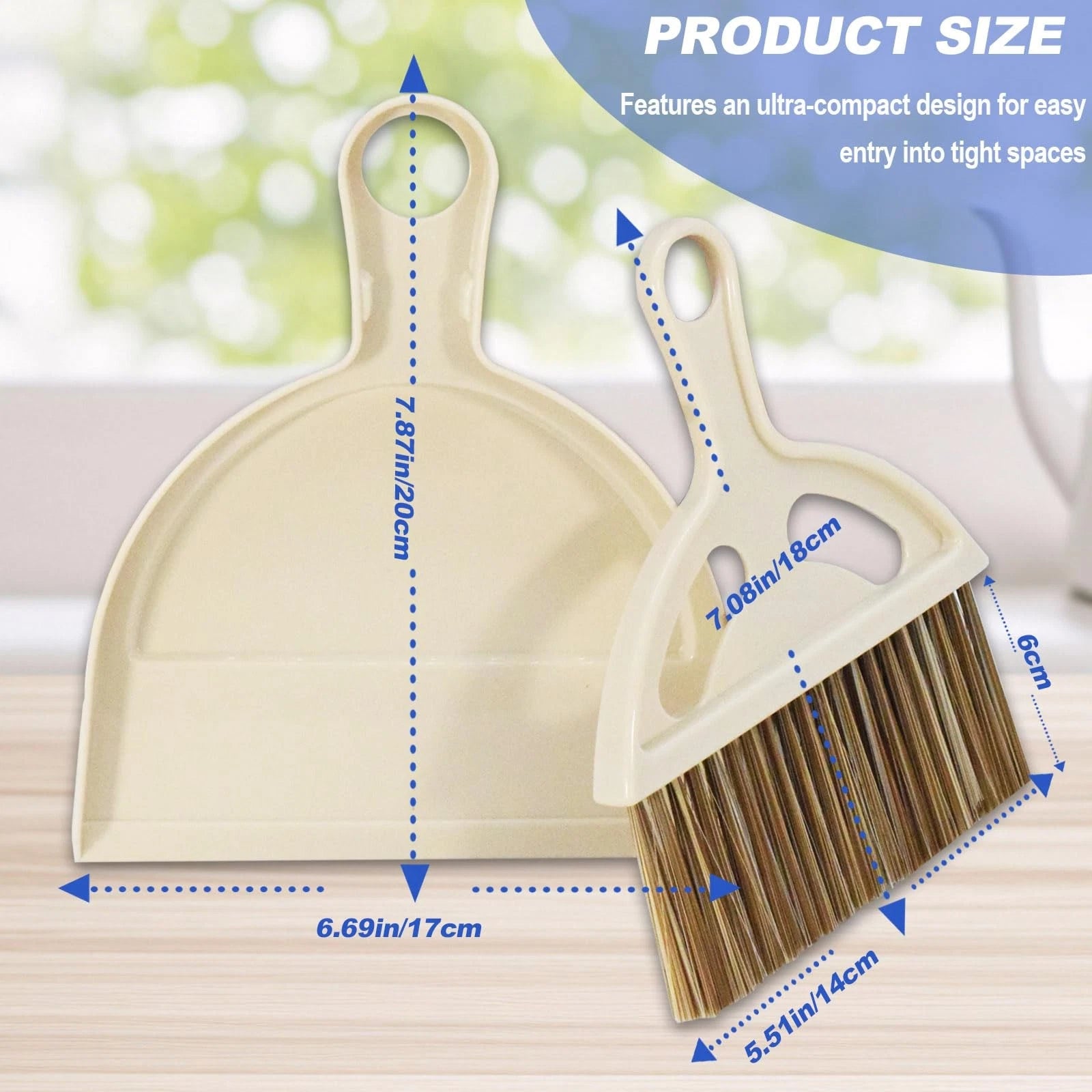 Mini Broom and Dustpan Set Hand with Portable Housekeeping Cleaning Tools