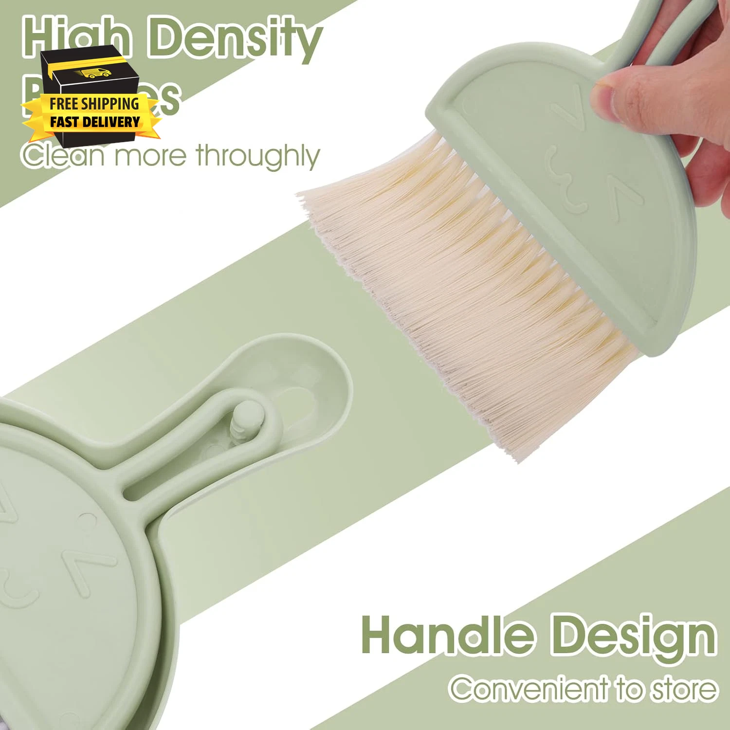 Small Dustpan and Brush Set, Mini Dust Pan with Broom Set Hand Dustpan Portable