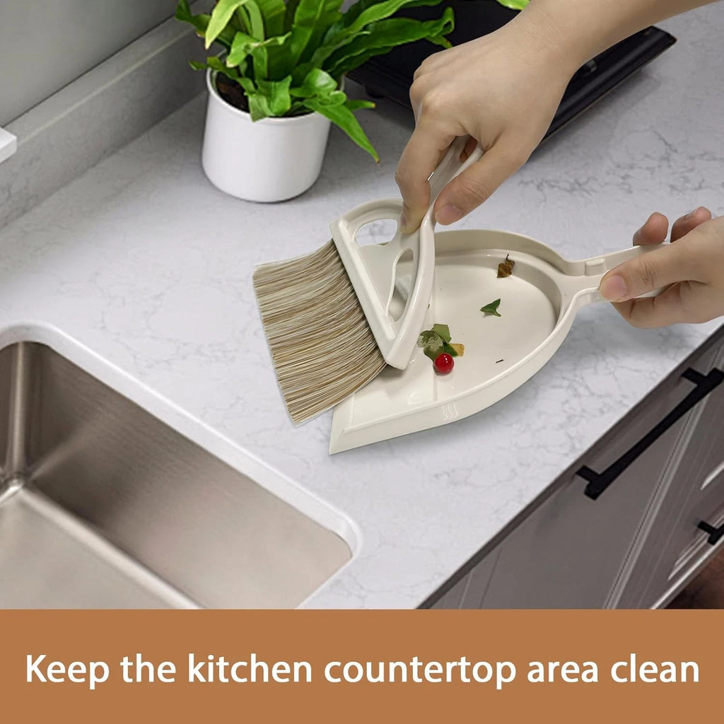 Mini Broom & Dustpan Brush Set Small Handheld for Kitchen Car Cat Litter