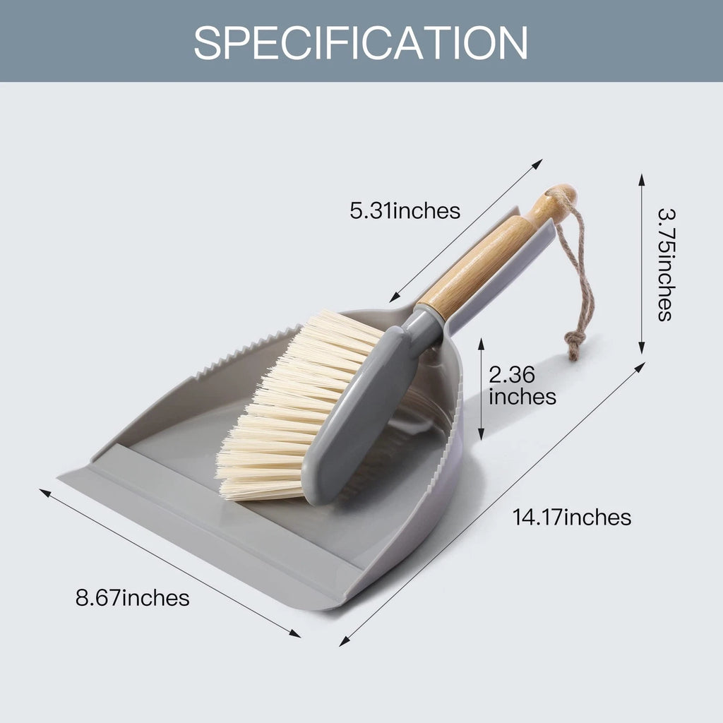 Small Dustpan and Brush Set - Mini Broom with Handheld and Combo for Home Pet