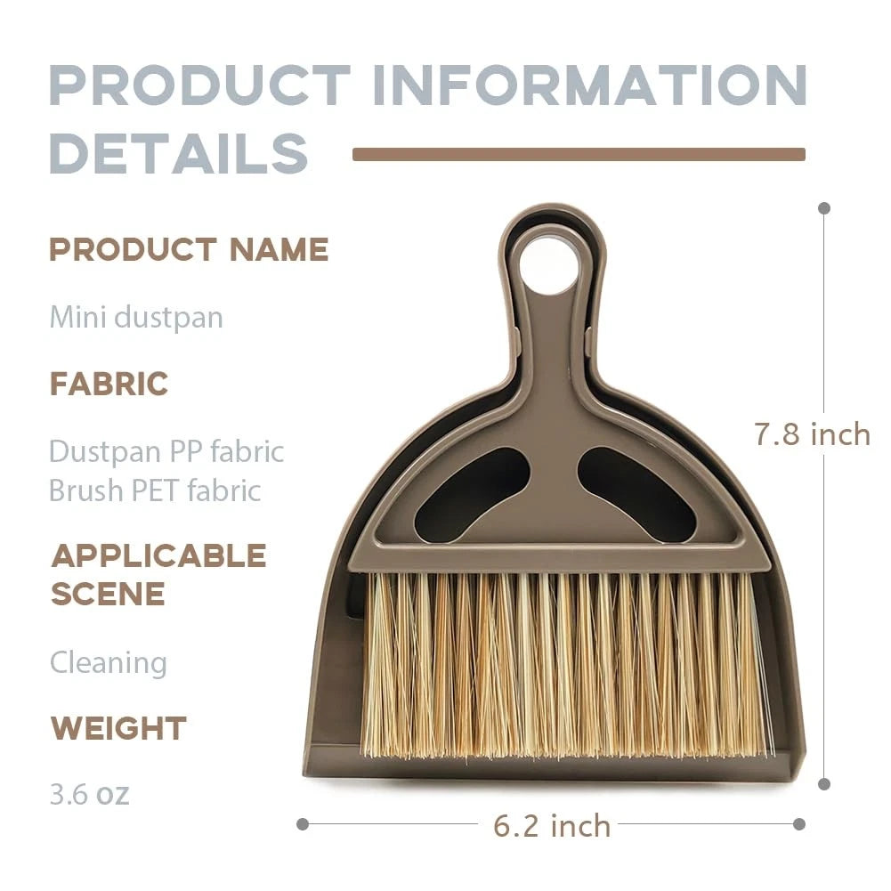 Small Broom and Dustpan Set 2 PCS Mini Dustpan Brush Hand Broom Set