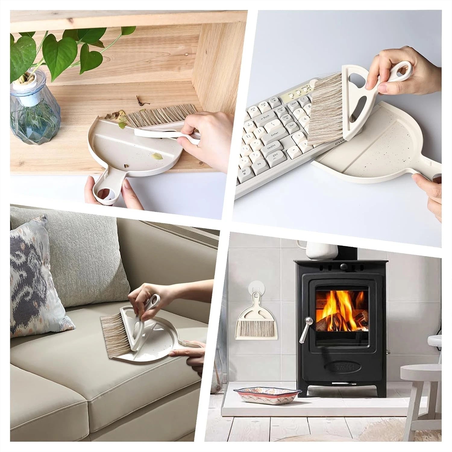 Mini Broom & Dustpan Brush Set Small Handheld for Kitchen Car Cat Litter