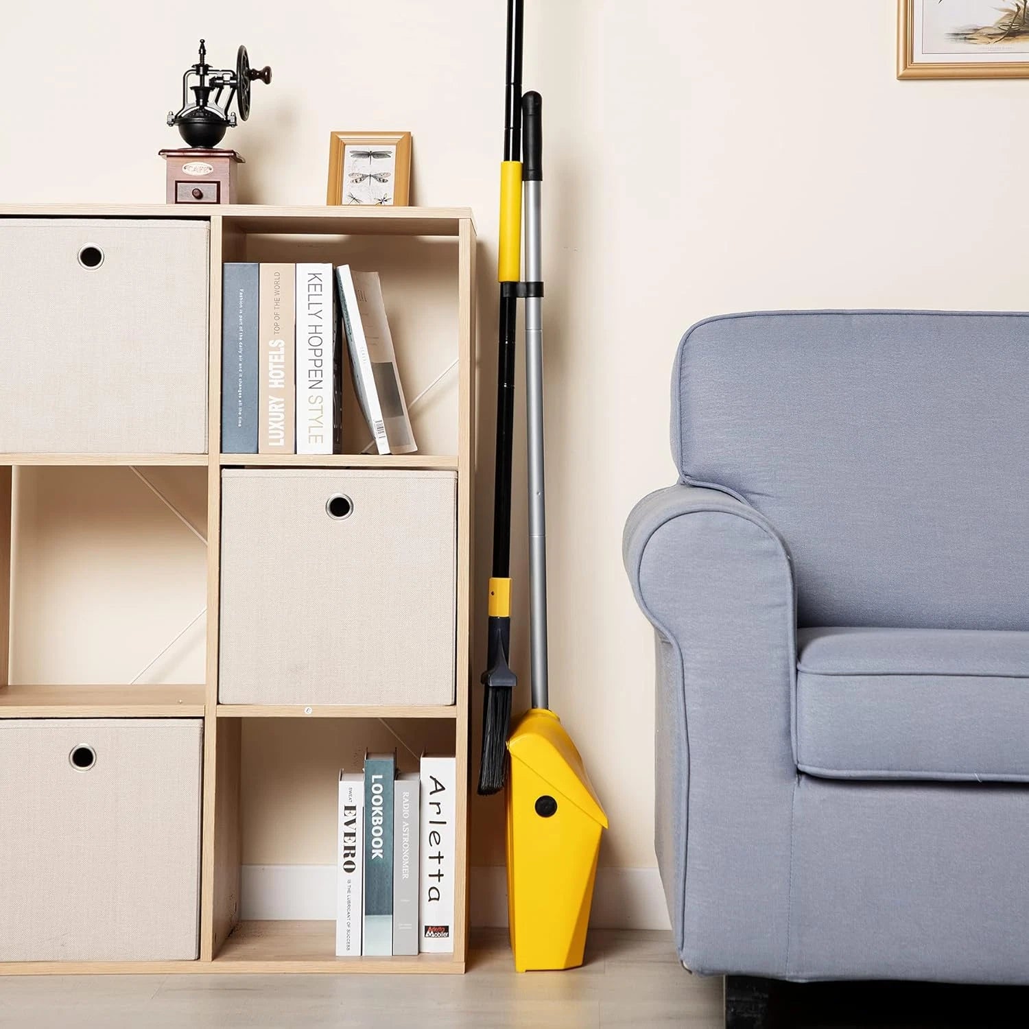 Commercial Broom and Dustpan Set with Windproof Cover Commercial Outdoor Indoor