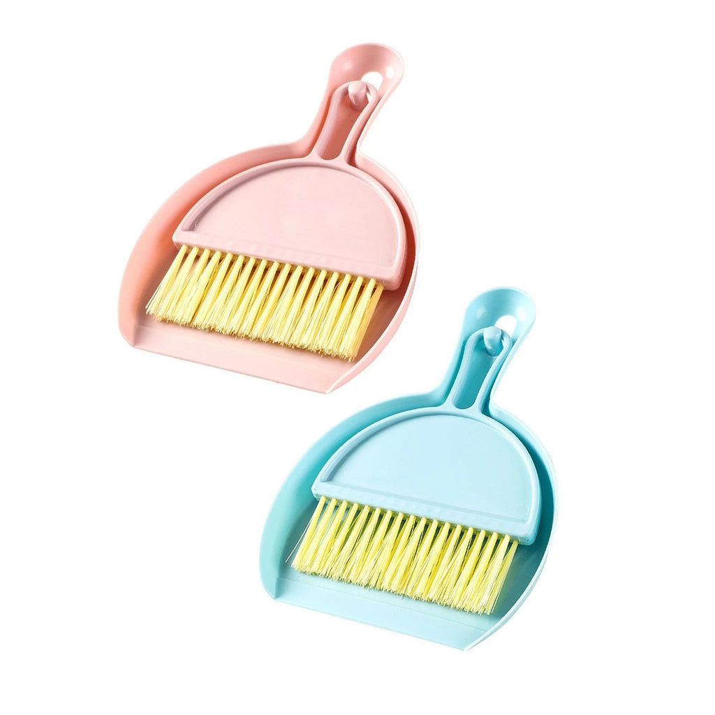 Mini Dustpan Brush Set Compact Multifunctional Table Cleaner Small Broom Dust