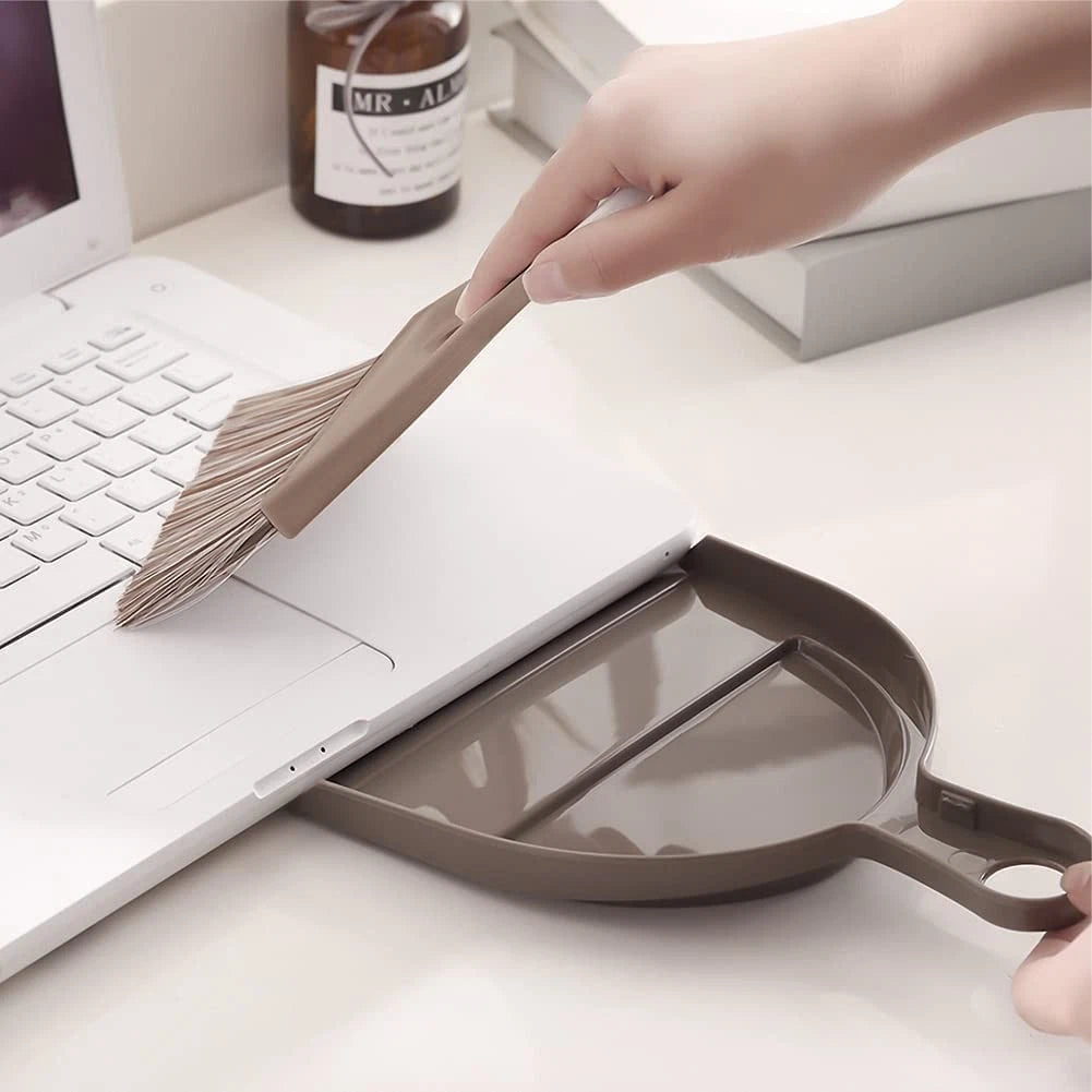 Small Broom and Dustpan Set 2 PCS Mini Dustpan Brush Hand Broom Set