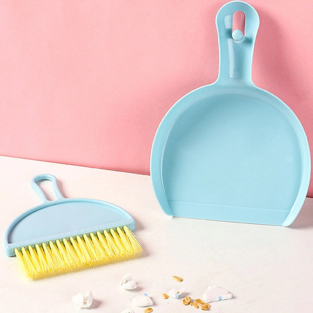 Mini Dustpan Brush Set Compact Multifunctional Table Cleaner Small Broom Dust