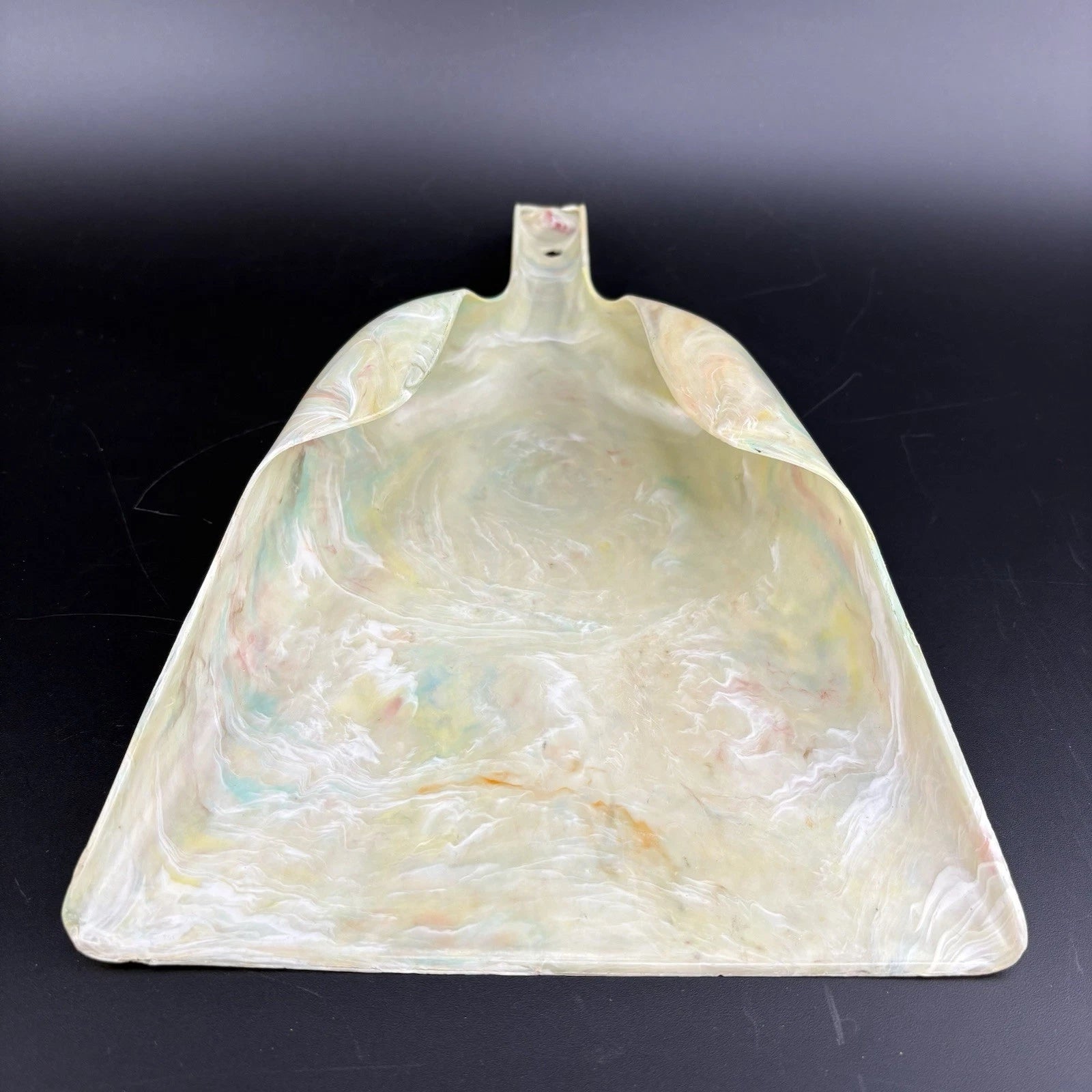 RARE Vintage The Witch Dust Pan Pretty Swirl Plastic Retro Kitchen Broom Dustpan