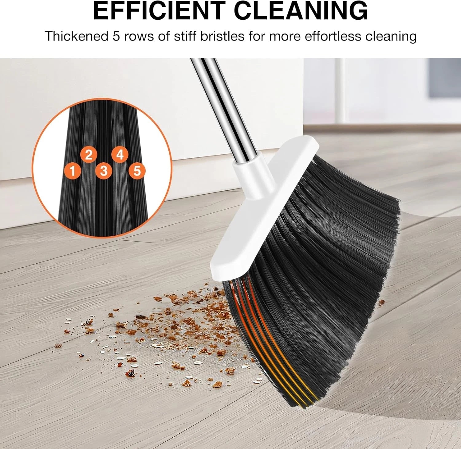 Broom dustpan set, adjustable handle broom dustpan combination