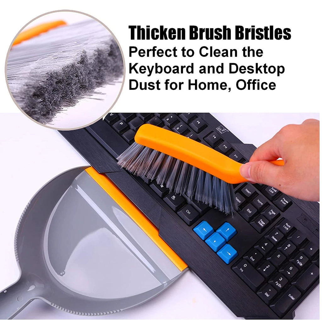 Mini Broom and Dustpan Set - Small and for Home Camping Whisk Brooms Small(Gray