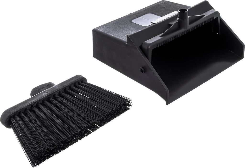 Compact Broom and Dustpan Set with Locking Feature - Ideal for Janitorial Use