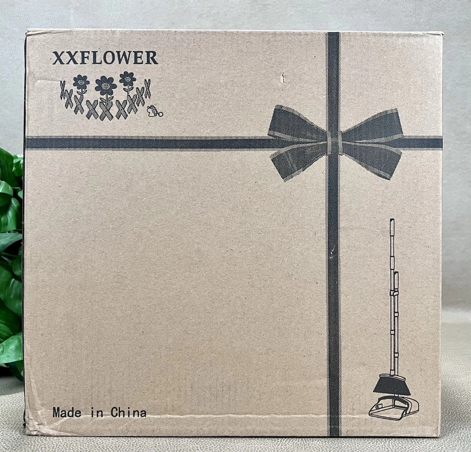 XXFLOWER Broom & Dustpan Set - Unique Pink & Metal Combo