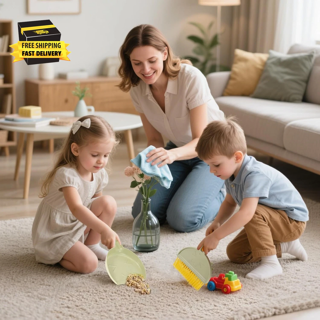 Small Broom and Dustpan Set,Mini Compact Portable, for Home, Sofas, Kitchen Coun