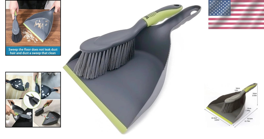 Self-Cleaning Dustpan and Brush Set - Perfect for Floors and Pet Areas