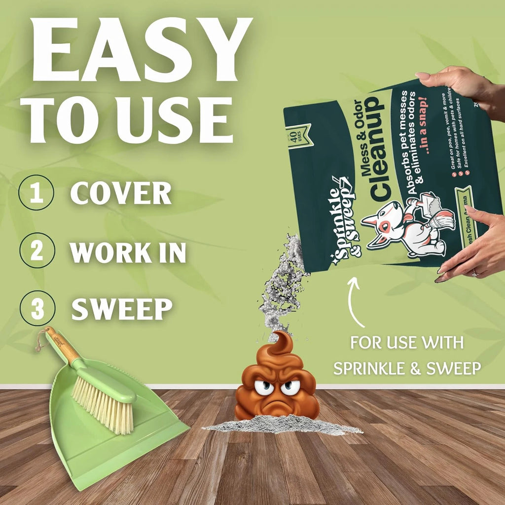 Dust Pan and Brush Set with Handle - Portable Hand Broom and Dustpan Set Combo