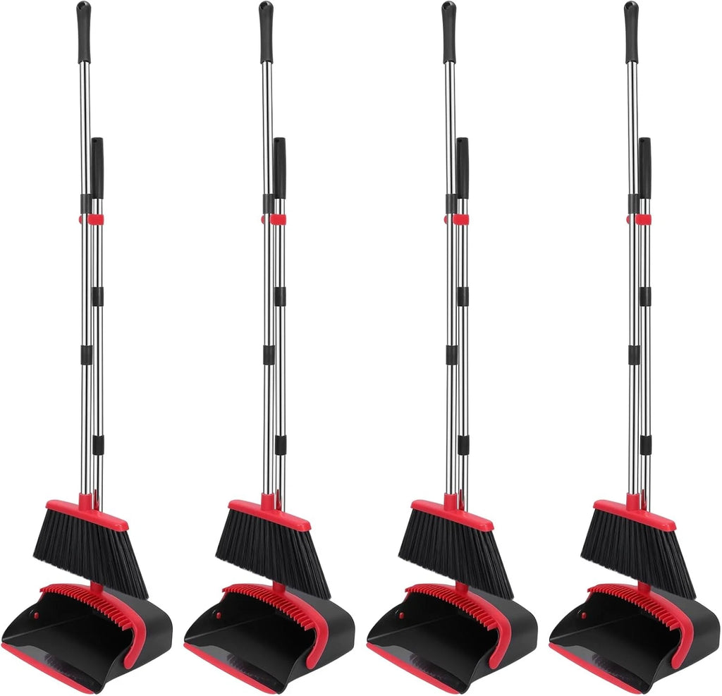 Broom dustpan set, adjustable handle broom dustpan combination