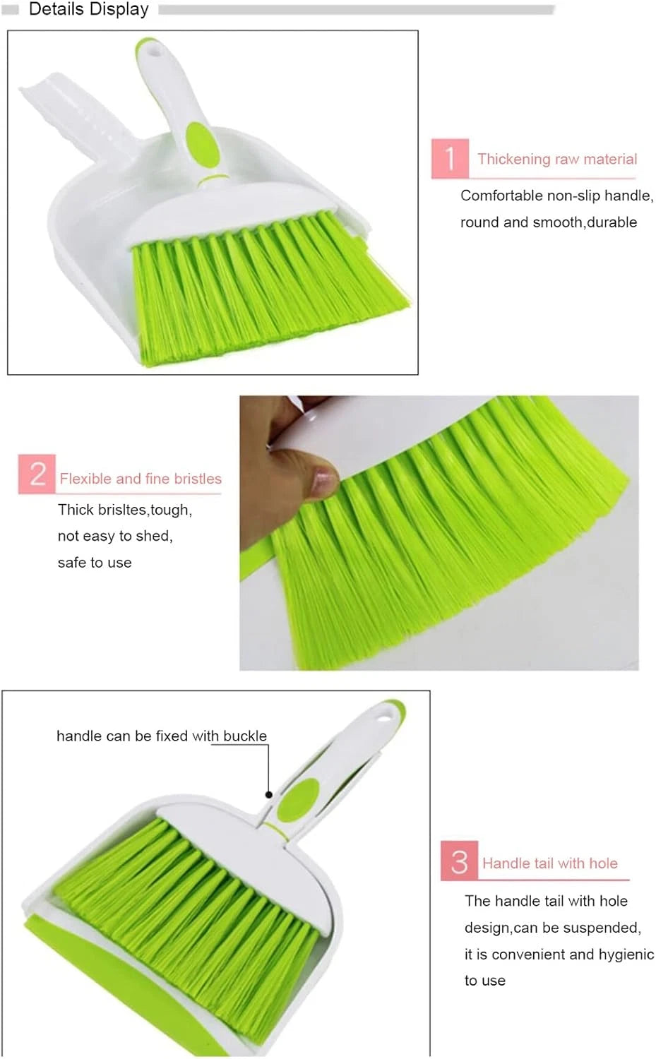 Mini Broom and Dustpan Set-Mini Whisk Set for Desk, Housekeeping, Office, Kitche