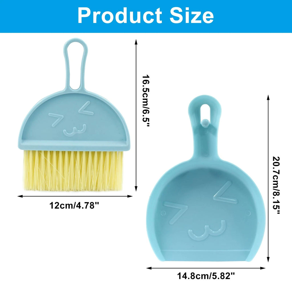 Mini Dust Pans With Brush Set Small Broom and Hand Dustpan for Home Cleaning