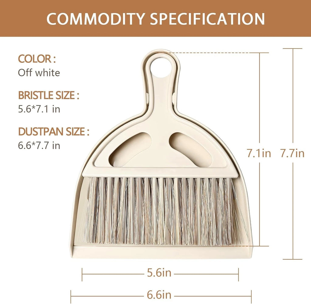 Mini Broom & Dustpan Brush Set Small Handheld for Kitchen Car Cat Litter