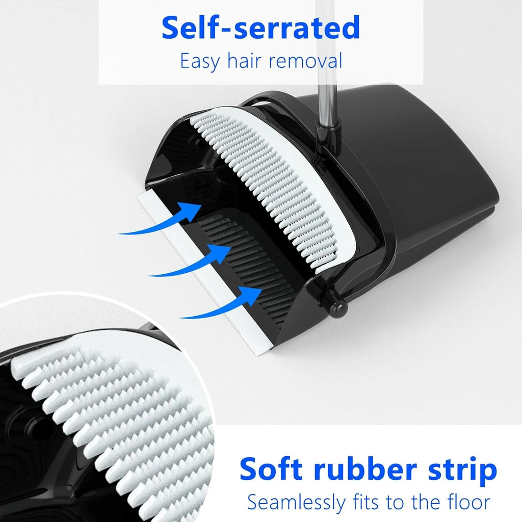 Broom and dustpan combination set (54 inches) long handle household dustpan