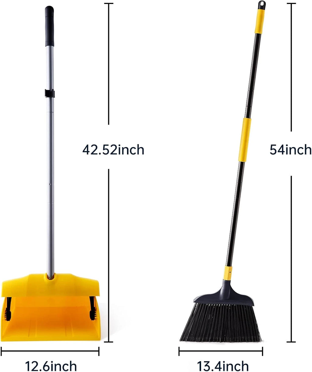 Commercial Broom and Dustpan Set with Windproof Cover Commercial Outdoor Indoor