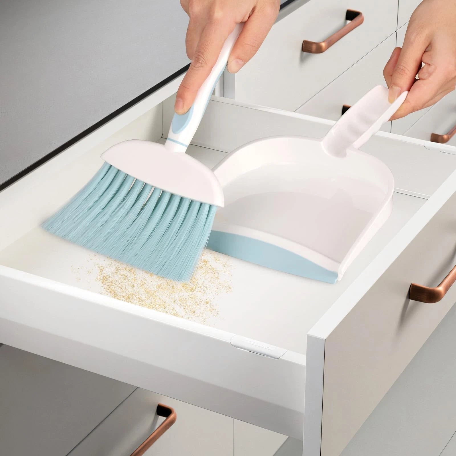Dustpan and Broom Set/Small Mini Handheld with Cleaning Brush Combo for Home