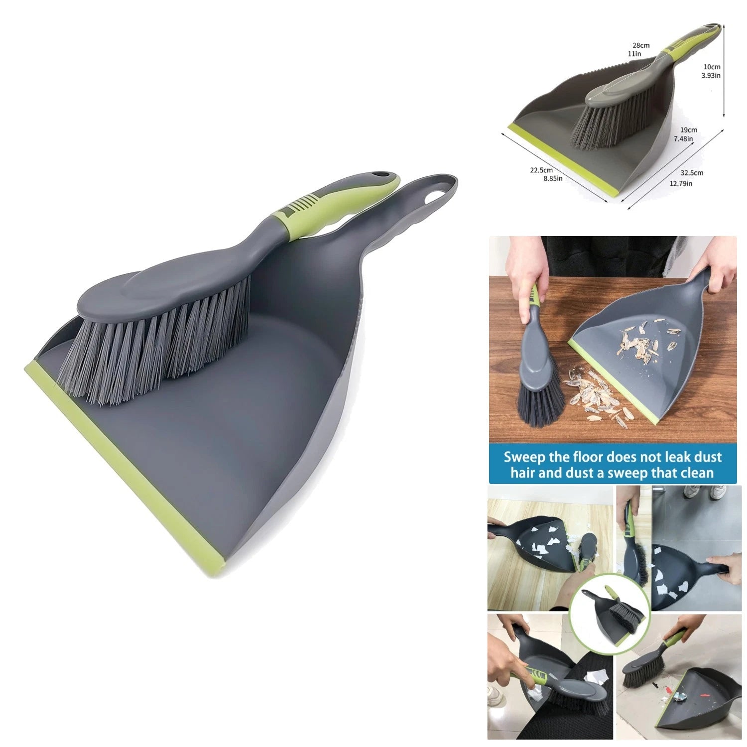 Self-Cleaning Dustpan and Brush Set - Perfect for Floors and Pet Areas