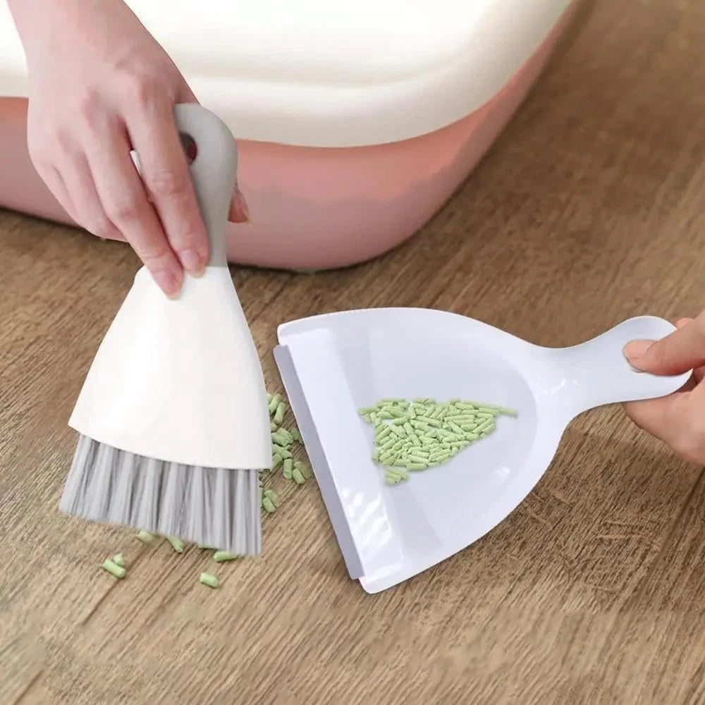 Dust pan Broom Brush Dustpan - and Set Mini Pans with and for Table Key Board