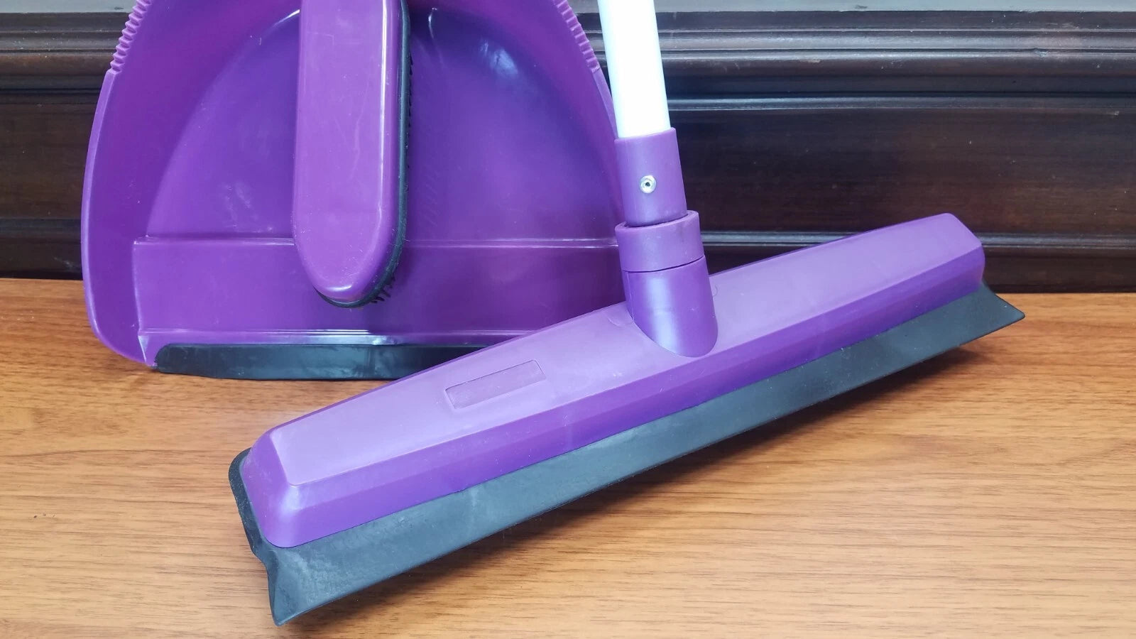 Pet Hair Broom with Dustpan and Hand Broom Set - Pick Green or Purple