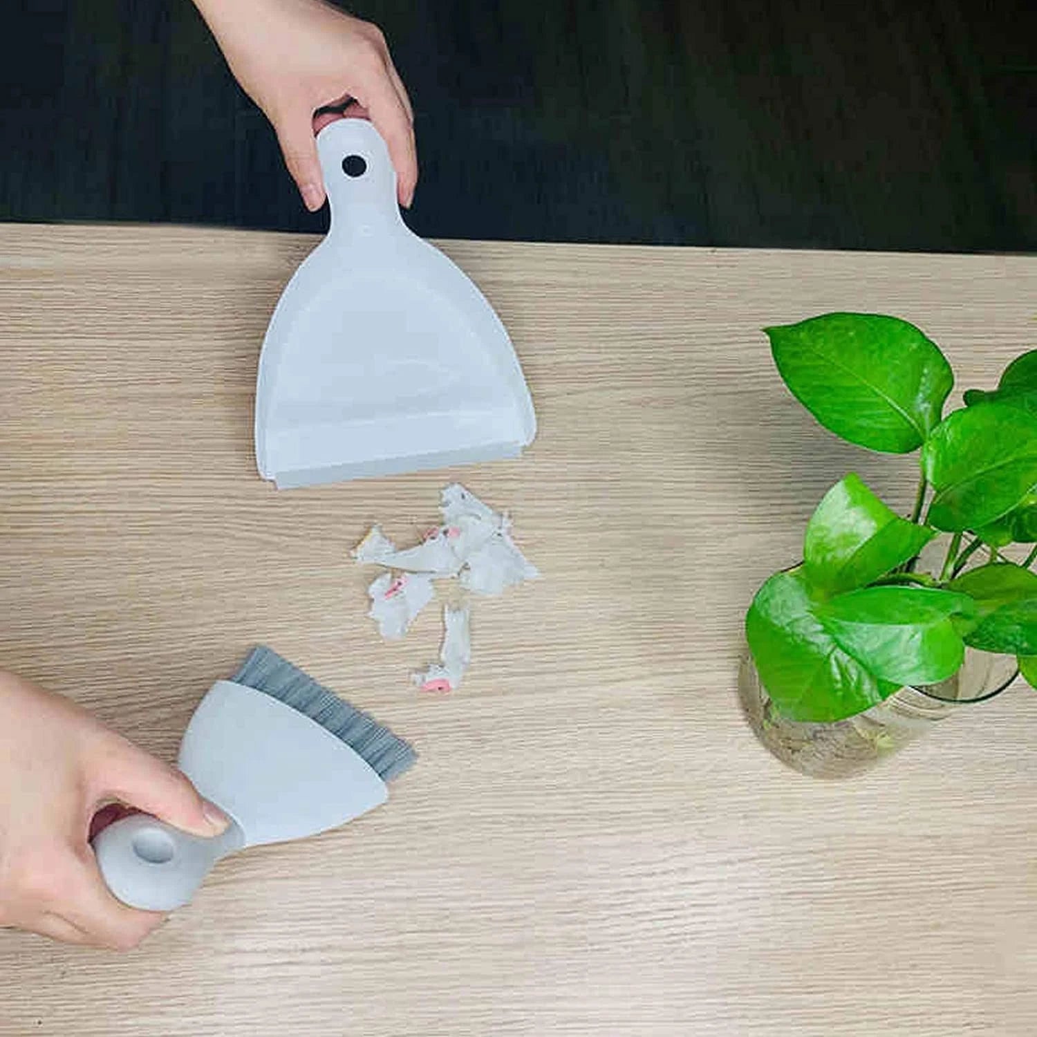 Dust pan Broom Brush Dustpan - and Set Mini Pans with and for Table Key Board